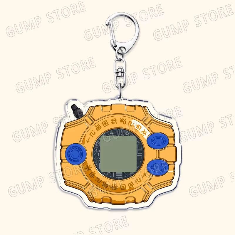 Classic 90s Anime Keychains for Accessories Bag Merciful Tai Karis Digivice Agumon Terriermon Monsters Keyrings Jewelry Fan Gift view 6