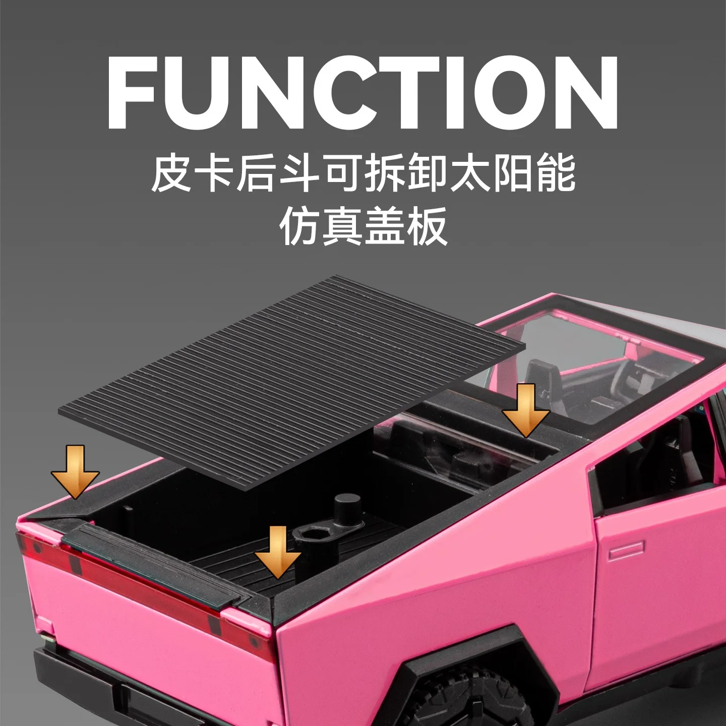 1:32 nuevo coche de juguete ENERGY Cybertruck Pickup Diecast Metal colección todoterreno tirar hacia atrás sonido luz regalo niño