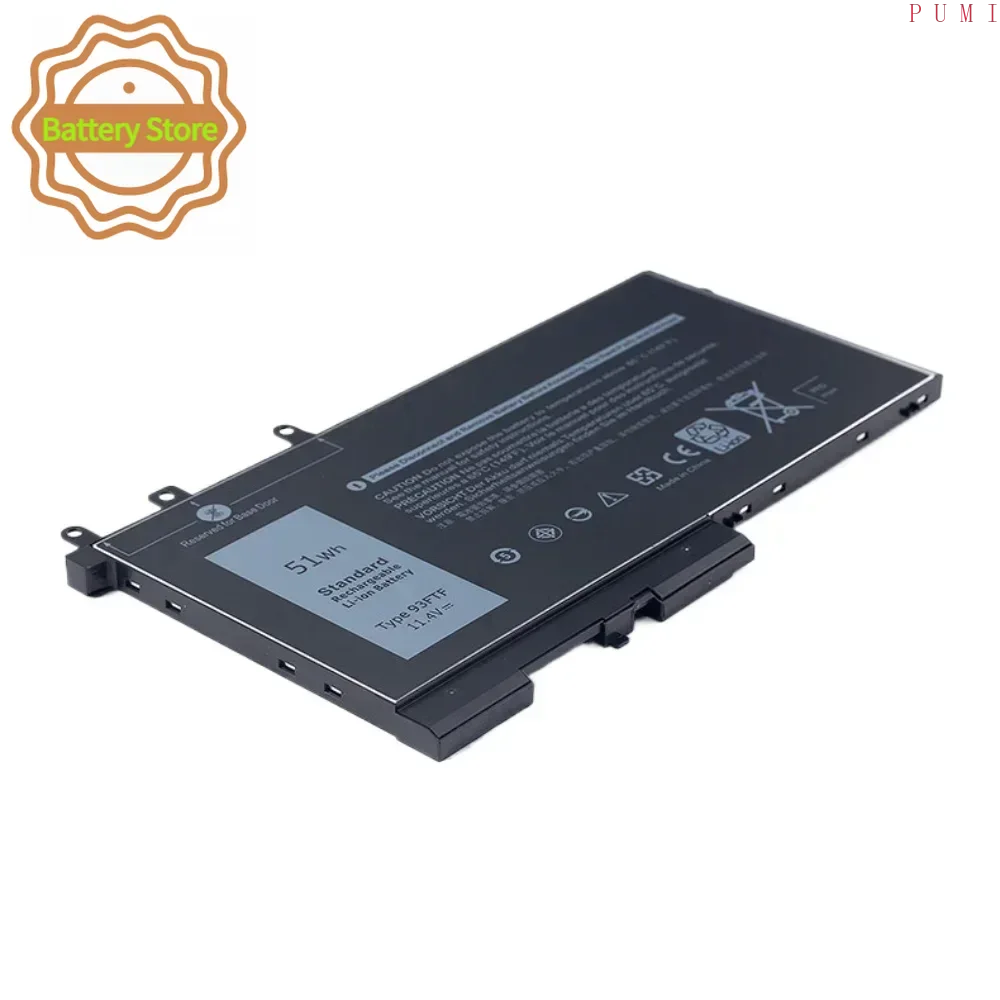 51Wh 93FTF Battery for Dell Latitude 5580 5480 5280 5590 5490 5491 5290 5288 5488 5495 5591 E5580 E5480 E5280 E5590
