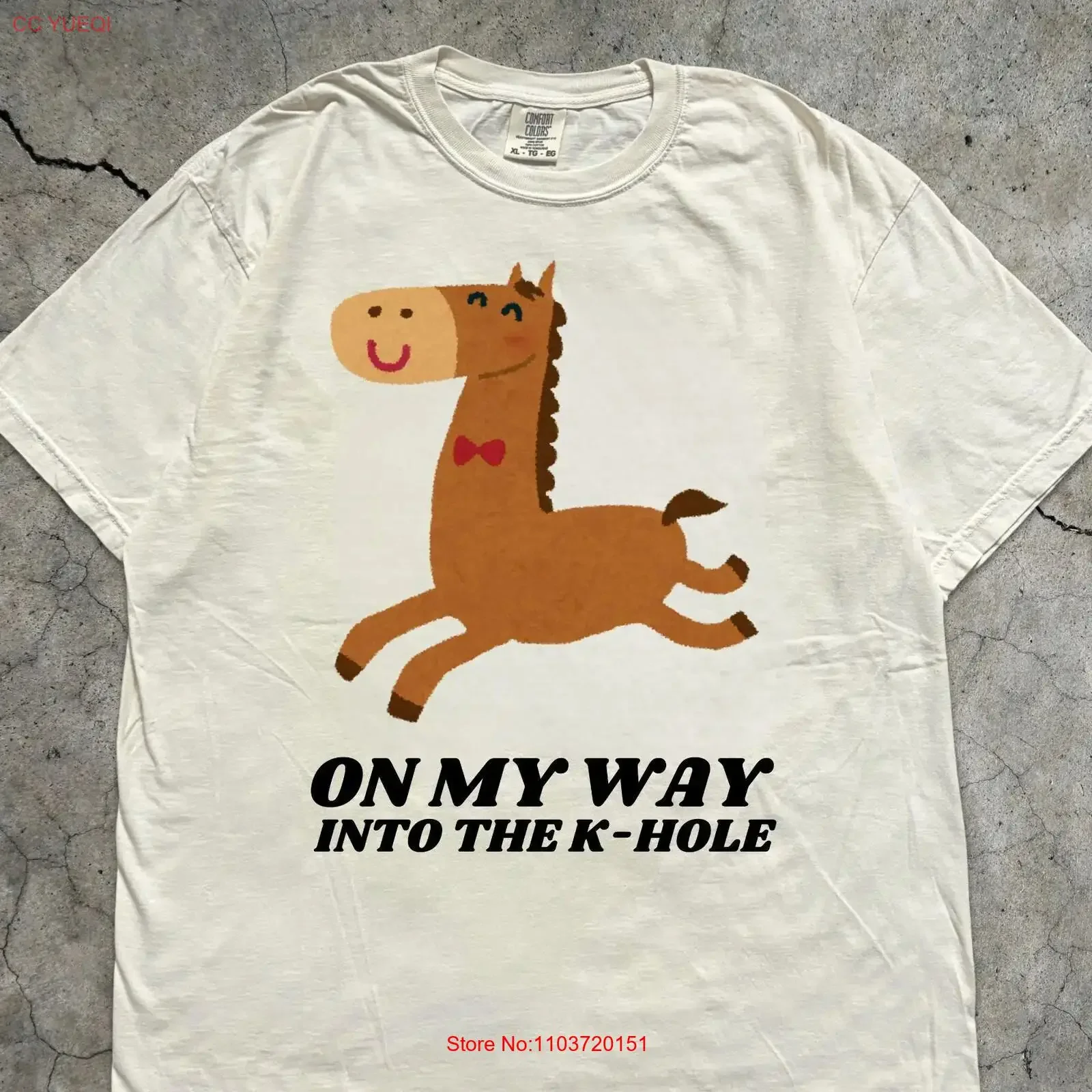 Camiseta vintage K hole con diseño de caballo divertido Ketamine Keta para Raver Rave Festival, estilo vintage, lavada, elástica, streetwear para hombre, elegante