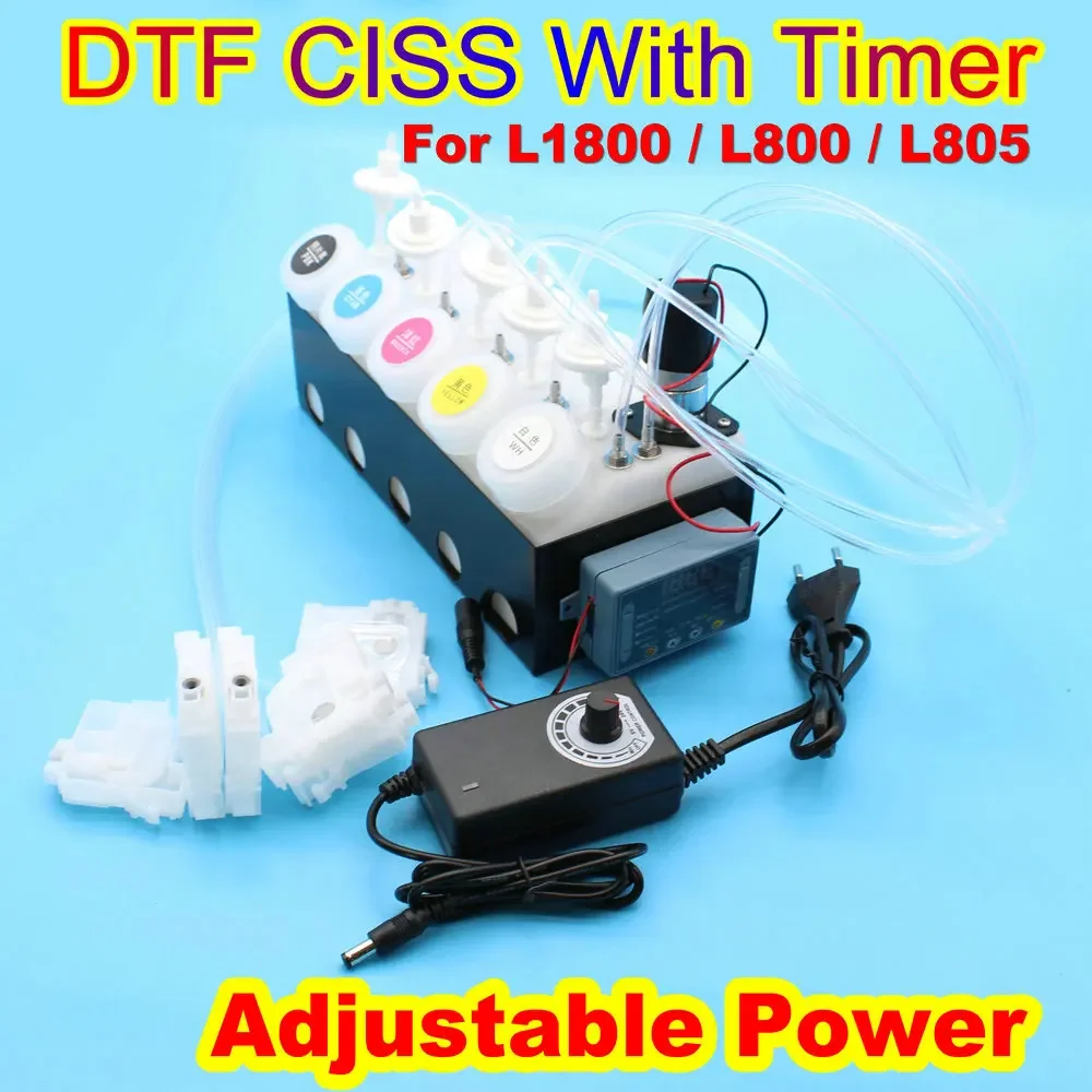 L1800 Ciss Tank L800 Refill Tank L805 Continuous DTF White Ink Tank Ciss Kit With Mixer Timer Adjustable Stirrer Timer For Epson