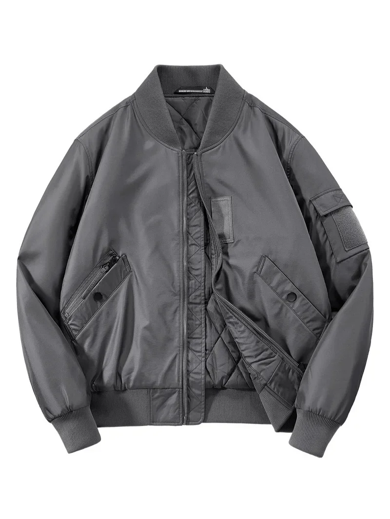 

Men Autumn And Winter Double-sided cotton jacket high-grade jacket for plus cotton thickened new stand collar baseball jacket