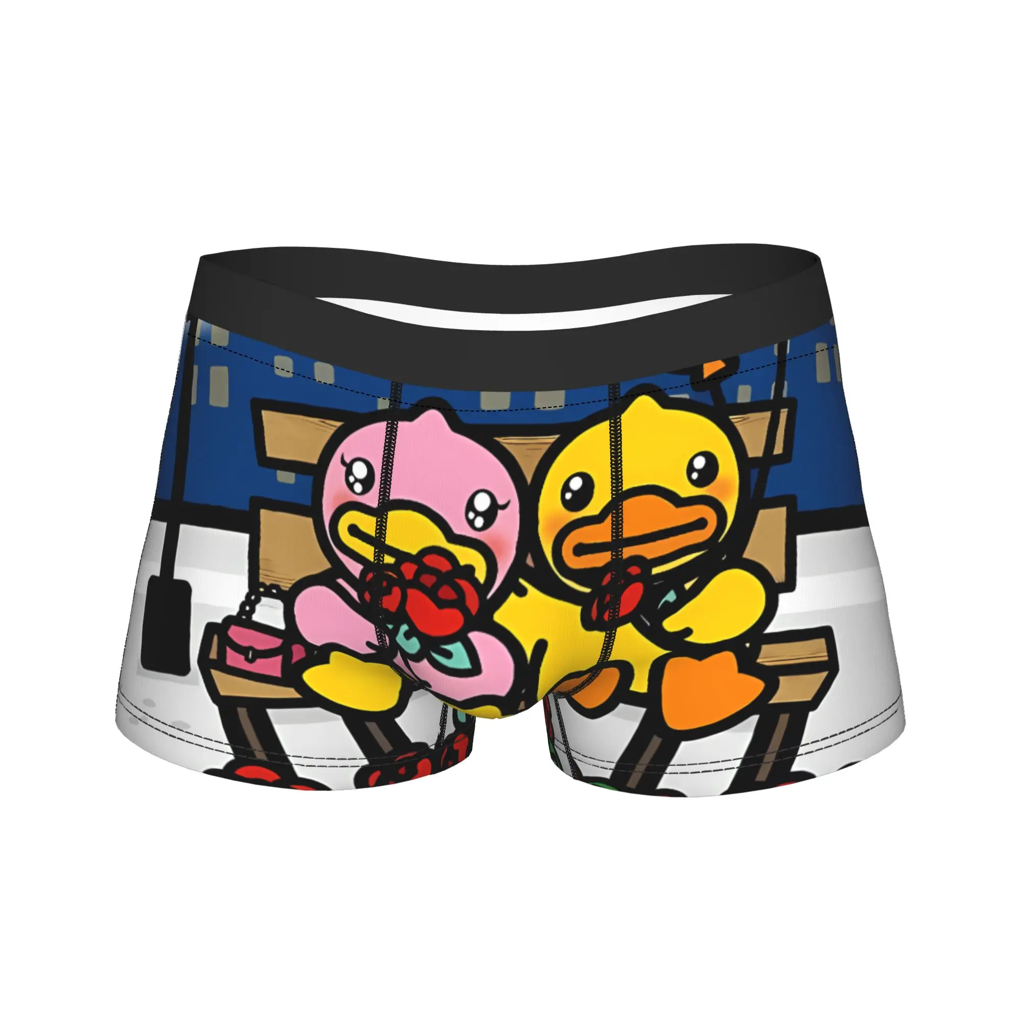 

Yellow Duck Love Underwear Male Underpants Customs Comfortable Boxershorts Quality Boxer Brief Plus Size 2XL