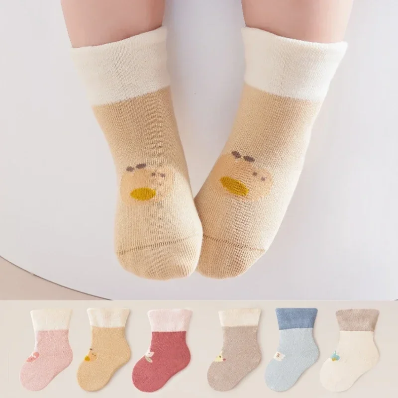 3 Pairs Baby Toddler Long Socks Spring Autumn Home Mid Calf Sock Kids Boy Girls Floor Sock Children School Middle Tube Stockings