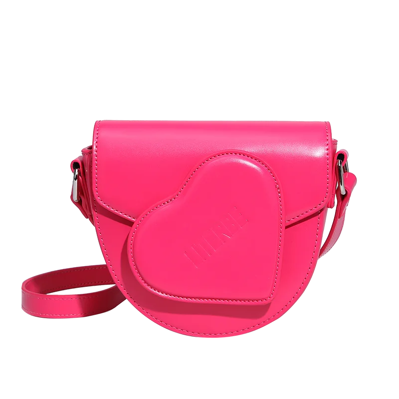 

Leather Women's Crossbody Heart Bag Luxury Designer High Quality Fashion Shoulder Hand Tote Bag Wallet Coin Purse