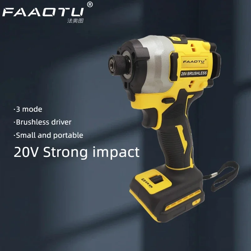 

FAAOTU DCD850 Brushless Cordless Electric Drill 20V Impact Screwdriver Multi-Function Hand Tool Suitable for Dewalt batteries