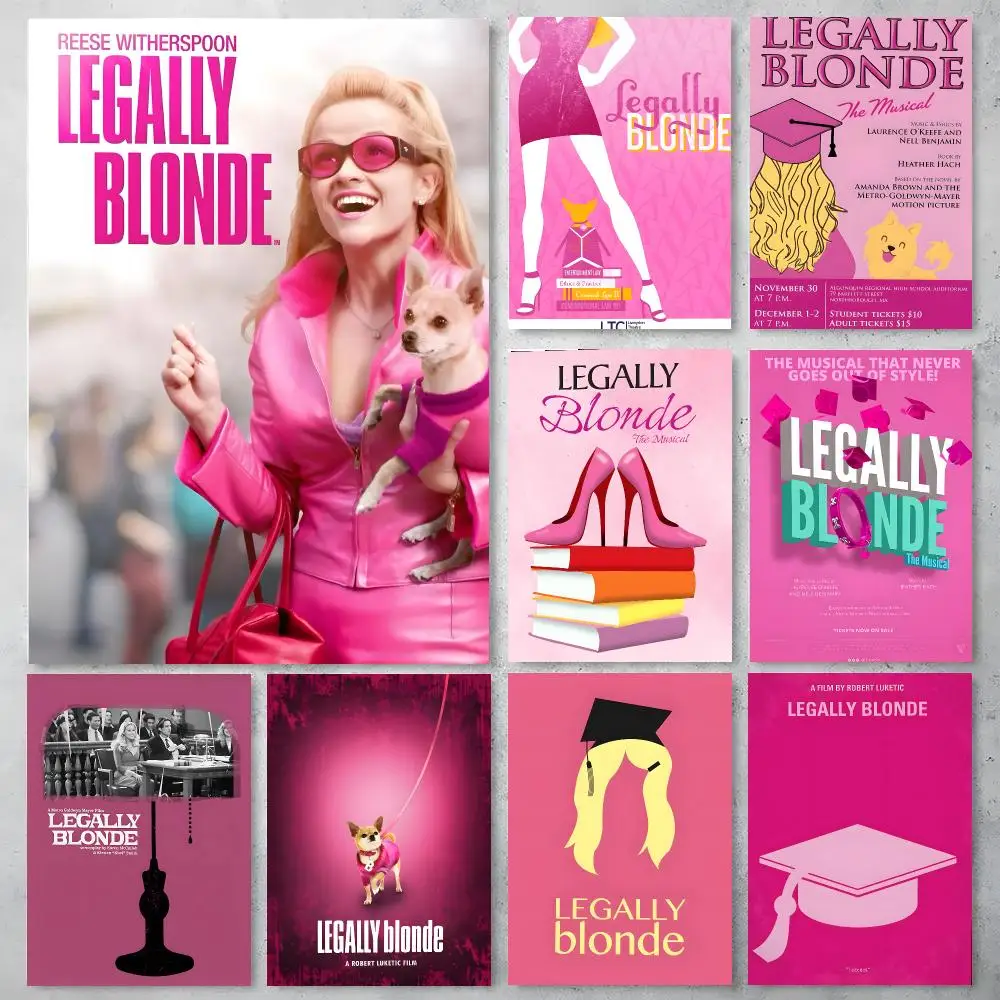 L-Legally Blonde Poster Poster Stickers Painting Mural HD Wall Decals for Bedroom Living Room Home Self-Adhesive