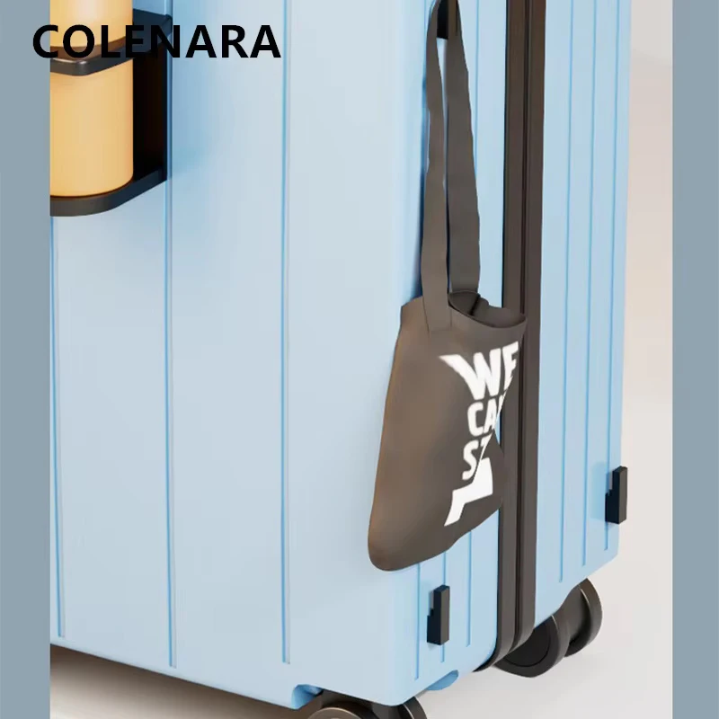 COLENARA Bagagli da viaggio Ricarica USB Valigia d'imbarco multifunzionale Trolley da donna 20 "22" 24 pollici ABS + PC Valigia con rotelle