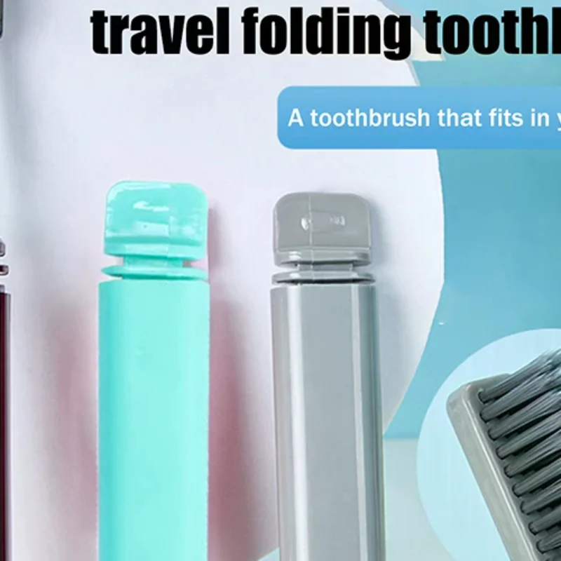 1Pcs Portable Travel Toothbrush Foldable Soft Hair Dental Brush Folding Efficient Teethbrush Adult Toothbrush