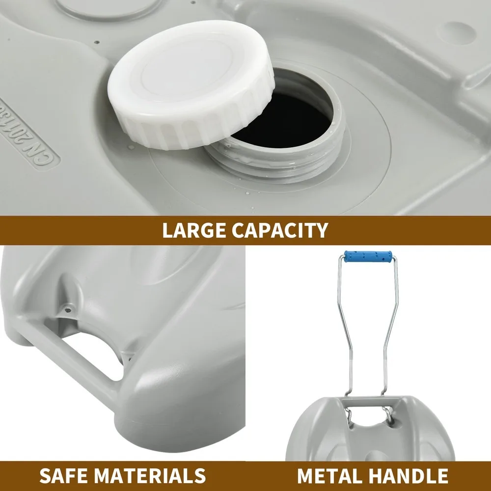 Tanque de água portátil de 10,6 galões (40L) com alça de porta de enchimento de rodas para campista