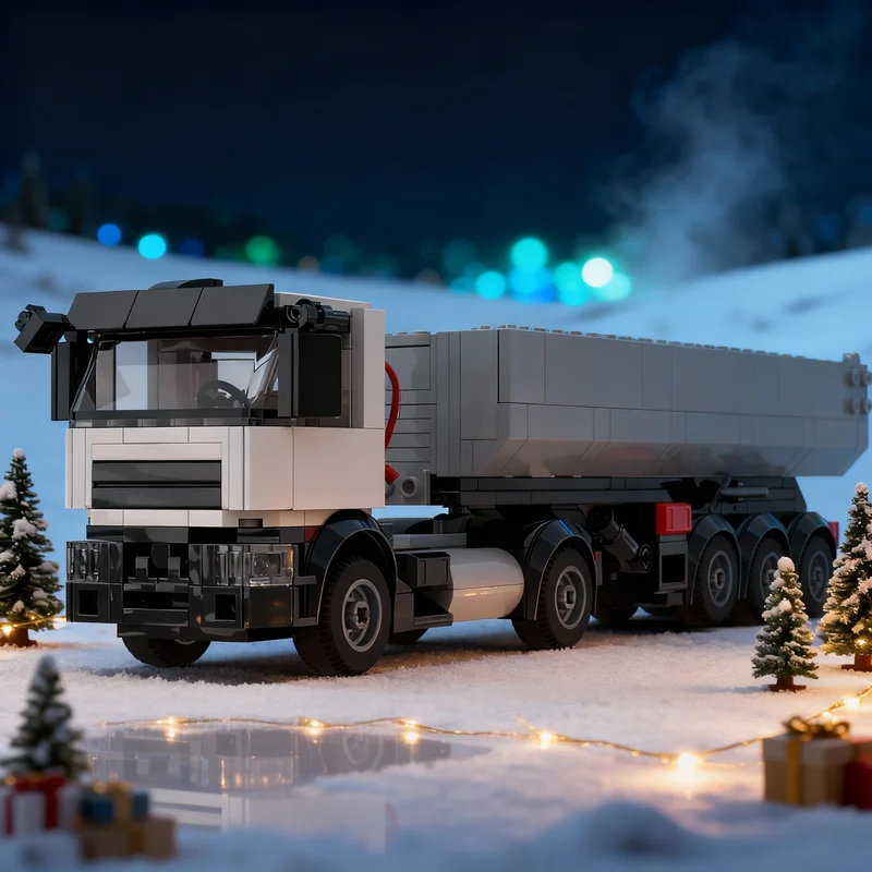 

471pcs MOC Tipper Trailer Tractor City Cargo Model Building Blocks Construction Toy Christmas Gift Creative Education Brick Kids