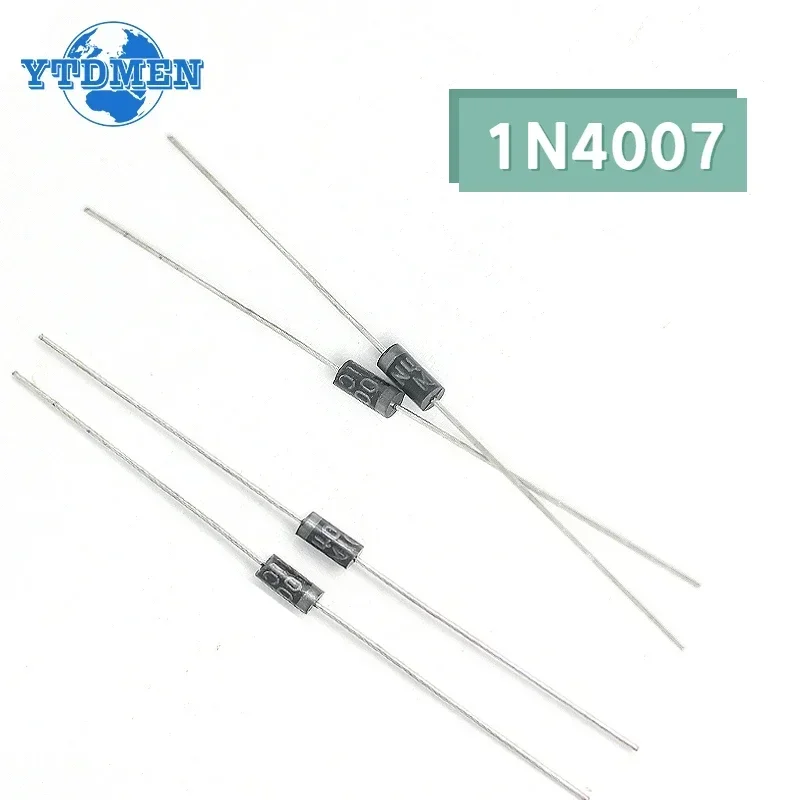 100PCS 1N4007 IN4007 Rectifier Diode Set 1A 1000V Axial Lead Rectifiers Diodes DIP DO-41 Electronic Component