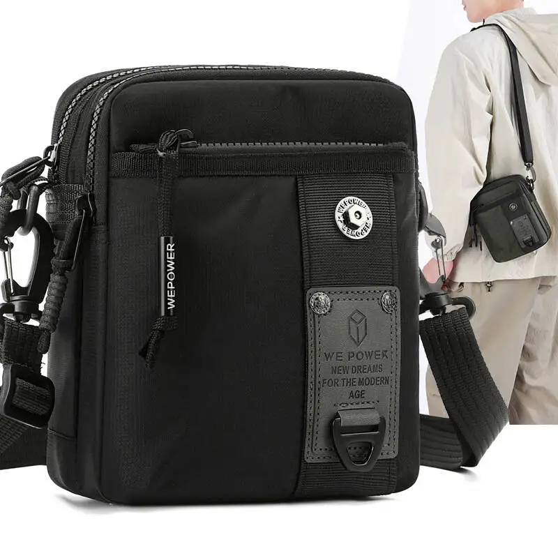 New Stylish Casual Portable Small Square Is Suitable Outdoor Commuting Featuring Multi-layer Zipper Design Stylish Everyday Bag