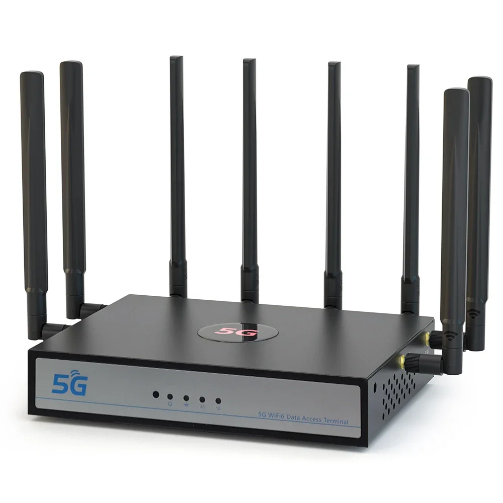 High Quality Enterprise Industrial 5g Wifi Router Wifi6 Support Mesh Firewall Vpn Apn 5g Sim Wireless Cpe Modem Router