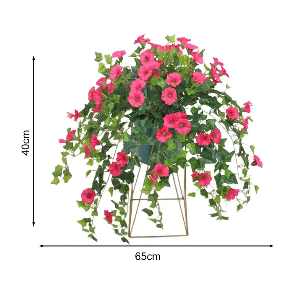 Indoor Outdoor Artificial Flower Artificial Petunia Flower Realistic Artificial Morning Glory Petunia Floral for Home