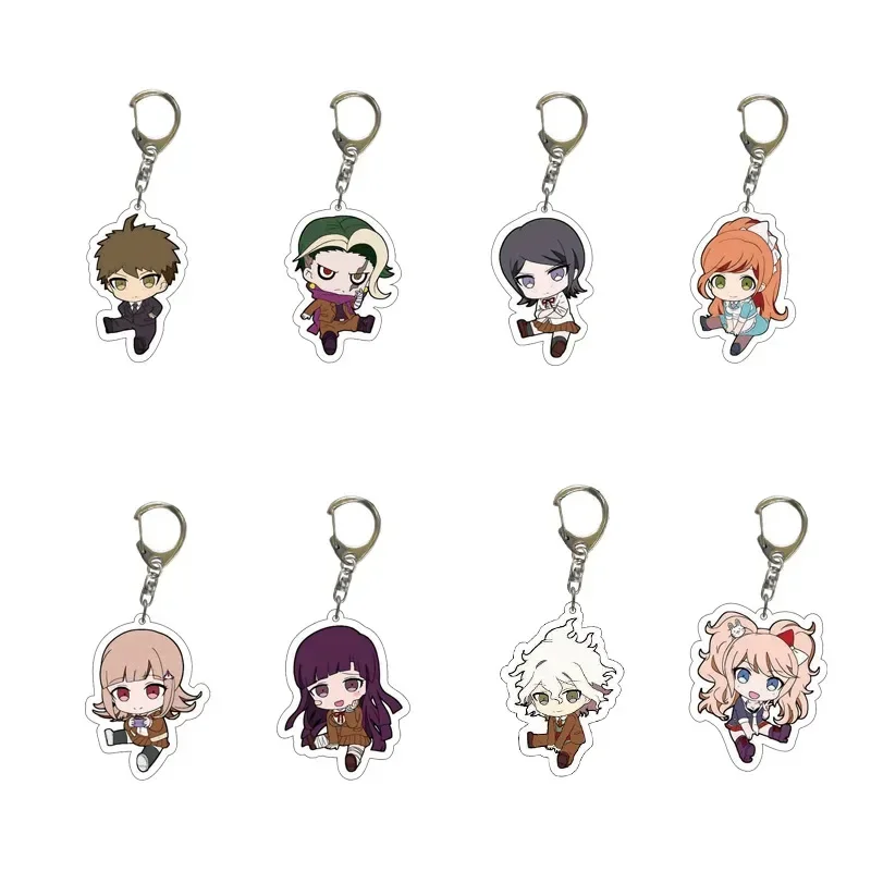 Anime Danganronpa Cosplay Costume Double Sided Acrylic Keychain Collection Anime Game Figures Nanami ChiaKi Key Chain Pendant