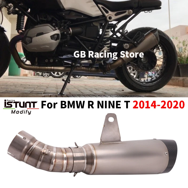 

Slip On For BMW R NINE T RNINET 2014 - 2020 Motorcycle Exhaust Escape Moto Modified Titanium Alloy Muffler With Middle Link Pipe