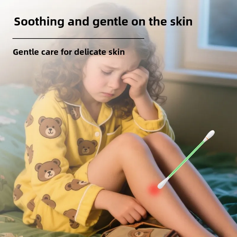 50Pcs Essential Oil Mosquito Repellent Cotton Swabs Sting Relief Disposable Slow Release Outdoor Insect Protection Safe
