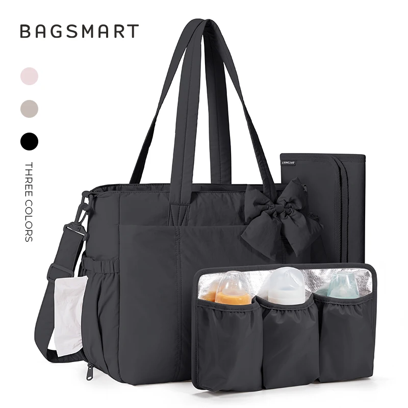 BAGSMART Mama Luiertas Kinderwagen Organizer Multifunctionele Babyluier Handtas met Veranderende Grote Capaciteit Moederschap Bakken