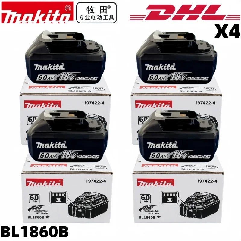 💥 Original 6AH Makita BL1860 18V Akku für Elektrowerkzeuge Li-Ionen Ersatzakku LXT BL1850 BL1840 für 18V Schrauber mit BMS 18V