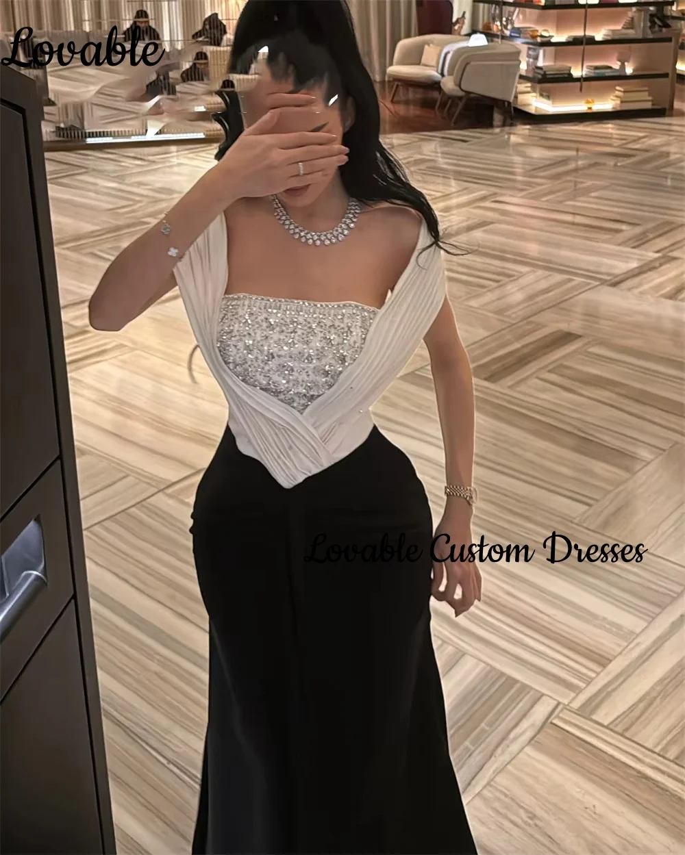 فساتين حفلات أنيقة للنساء مخصصة حورية البحر بدون حمالات بطول الأرض فساتين لحضور الحفلات الموسيقية كشكش كاب الأشرطة سستة حتى فساتين رسمية #2