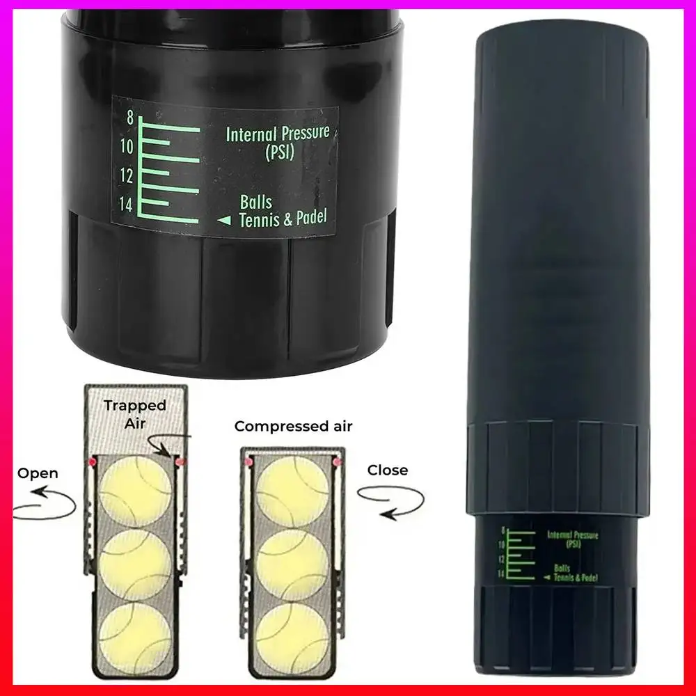 

Канистра для хранения теннисных мячей под давлением, вмещает 3 мяча под давлением до 14 фунтов на квадратный дюйм, многоразовые вещи для возврата отскока
