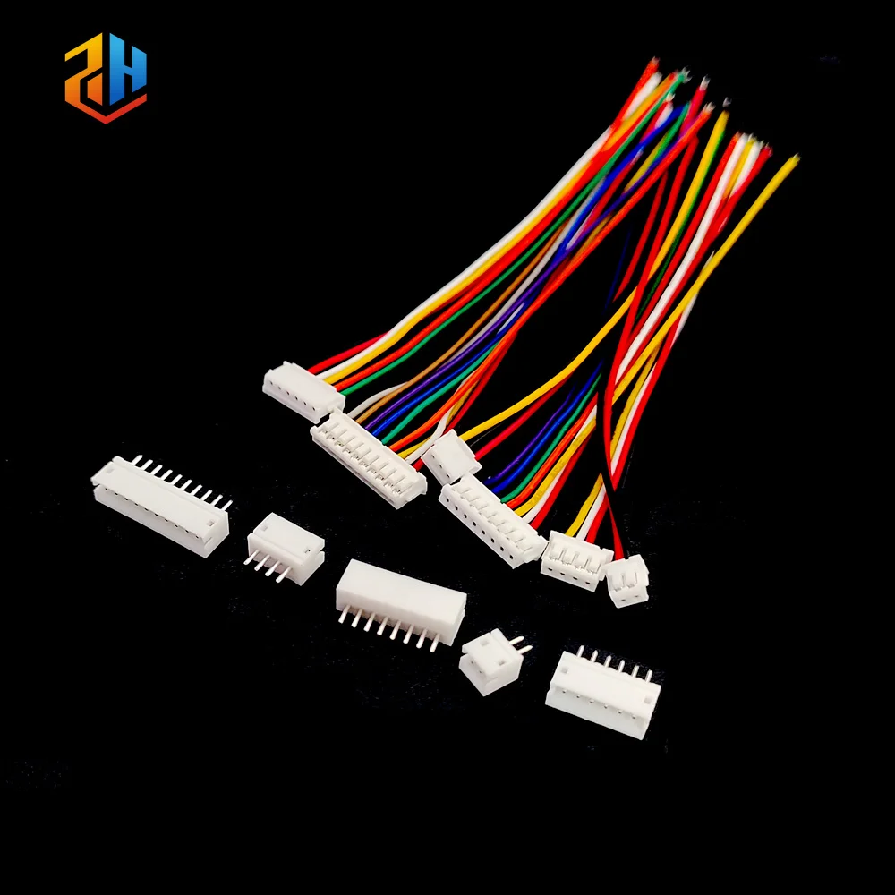 10 Sets JST ZH 1.5mm Connector Kit 2-12 Pin Micro Plug Socket with 100mm Pre-soldered Wires for RC Drone DIY Electronics