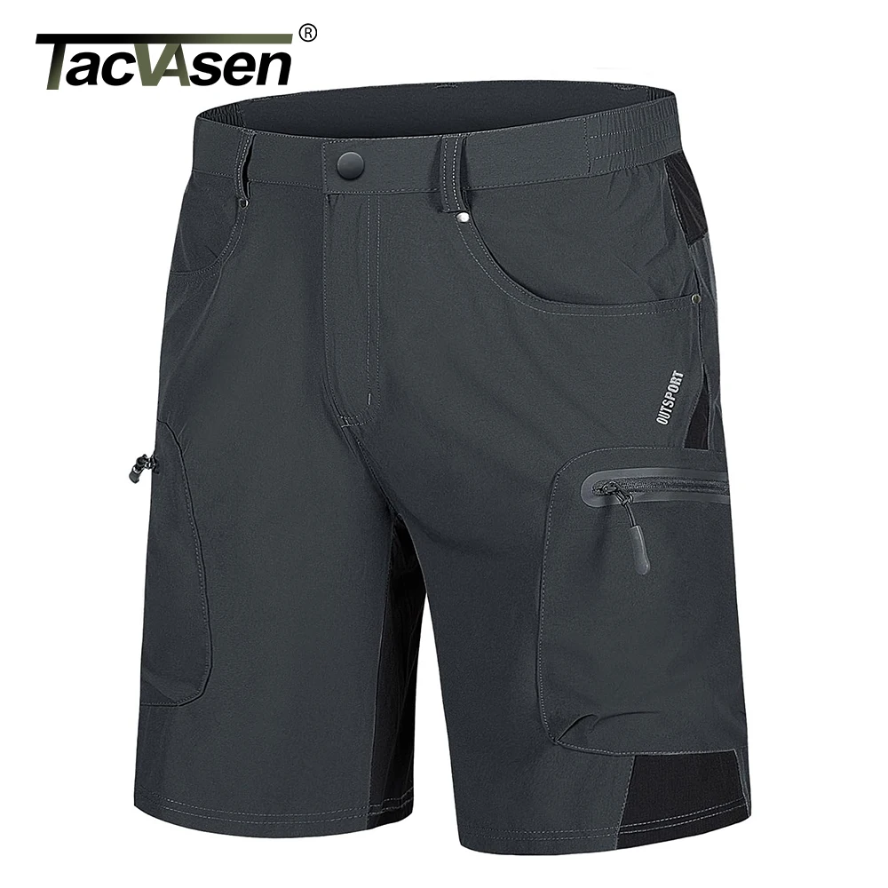 TACVASEN メンズ 軽量ショーツ アウトドア ハイキング 釣り ショートパンツ 複数のポケット付き 速乾性 夏用 ワーク カーゴショーツ