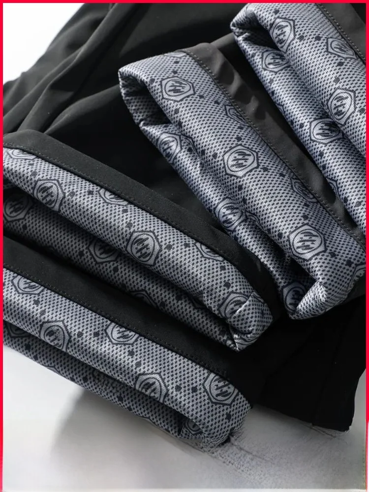 

Thiened 90 Goose down Straight Leg Pants Outdoor Casual Youth Faion Warm Elastic Waist Winter Men's Loose Fit Trousers