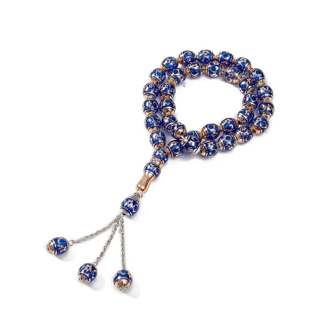 Plum‑blossom 12‑mm 33‑bead prayer beads, smooth and burr‑free, portable counting beads for going out to mosques