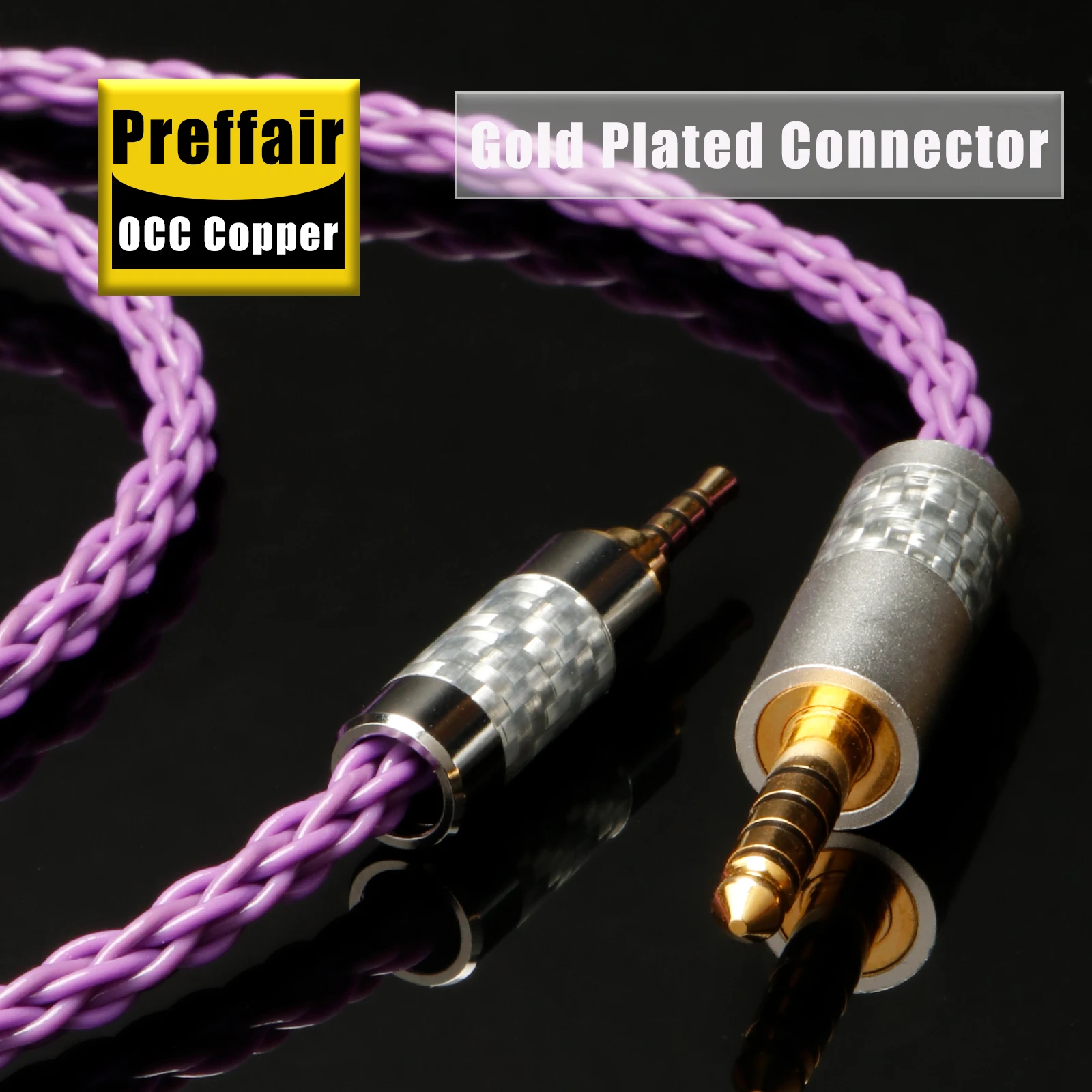 Hifi 4,4mm auf 3,5mm TRRS symmetrisches Kabel Aux-Buchse symmetrisches 2,5mm auf 4,4mm Audio-Adapterkabel Stecker auf Stecker – Detail 3