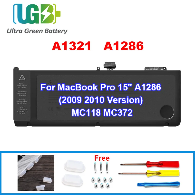 

UGB New A1321 Battery For Apple MacBook Pro 15" A1286 ( 2009 2010 Version) MC118 MC372 MC371 MB985 MB986J 020-6830-A