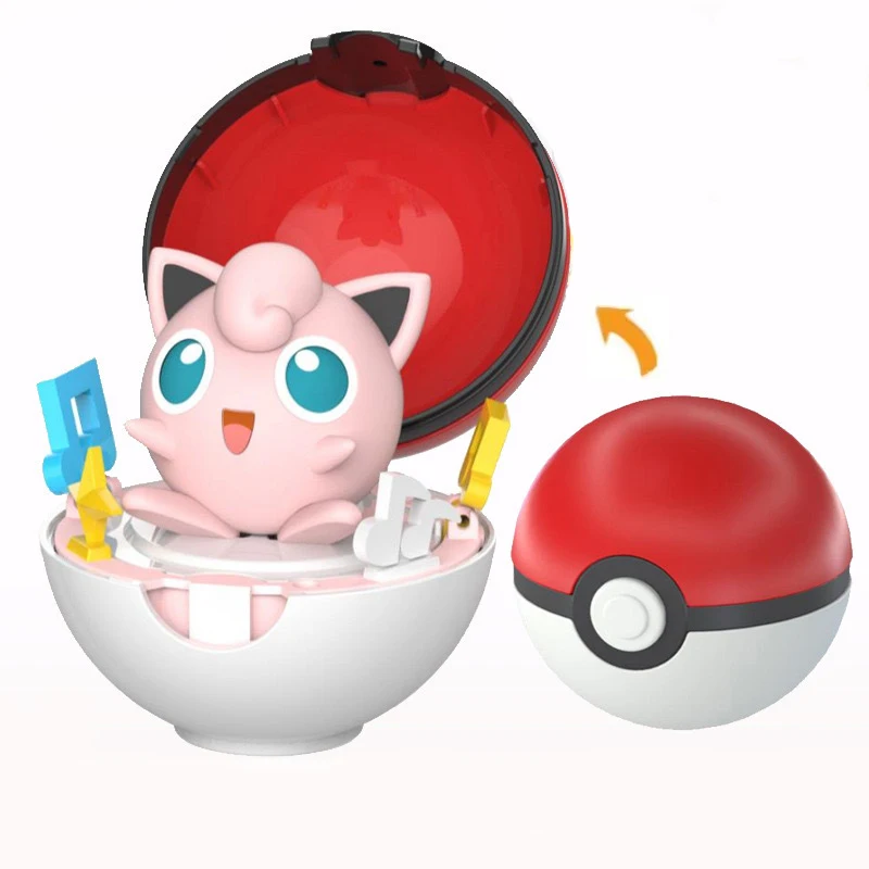 Anime Pokemon Versenkbare Figur Pokeball Ornamente Pikachu Bulbasaur Charizard Poket Ball Puppen Kinder Verformung Spielzeug Geschenk