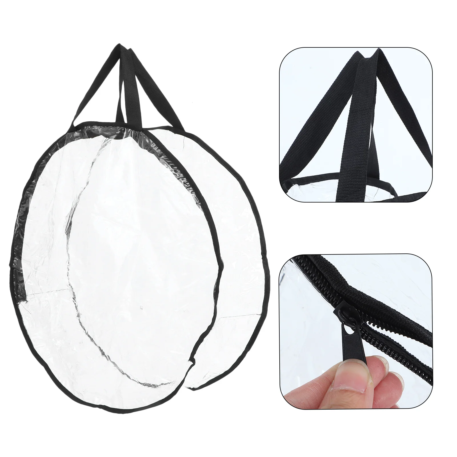 

Waterproof Christmas Wreath Storage Bag 60cm Diameter Clear Foldable Organizer for Easy Identification and Protection