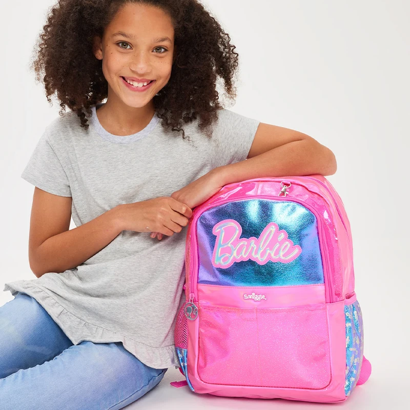 Smiggle australiana genuina para niños, bolsa escolar para estudiantes, papelería, estuche para bolígrafos, bolsa de almuerzo, mochila de doble