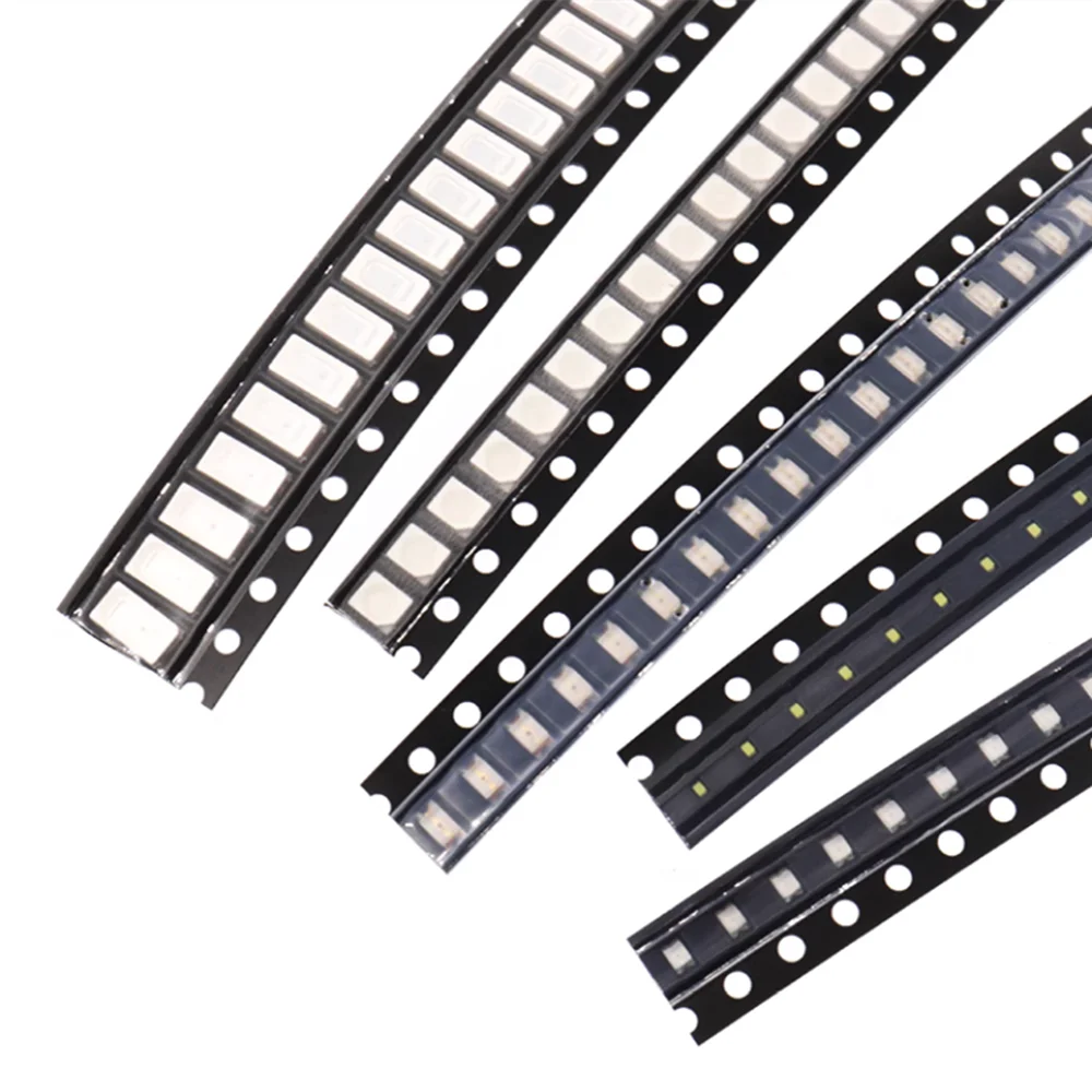 100 Stks/partij 0402 0603 0805 1206 3528 5050 5730 Smd Led Rood Geel Groen Wit Blauw Oranje Light Emitting Diode