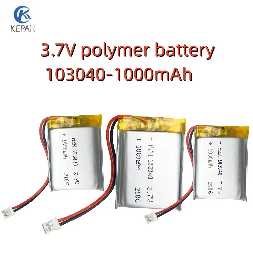 Polymer lithium battery 3.7 V 103040 1000mah can be customized wholesale CE FCC ROHS MSDS quality certification