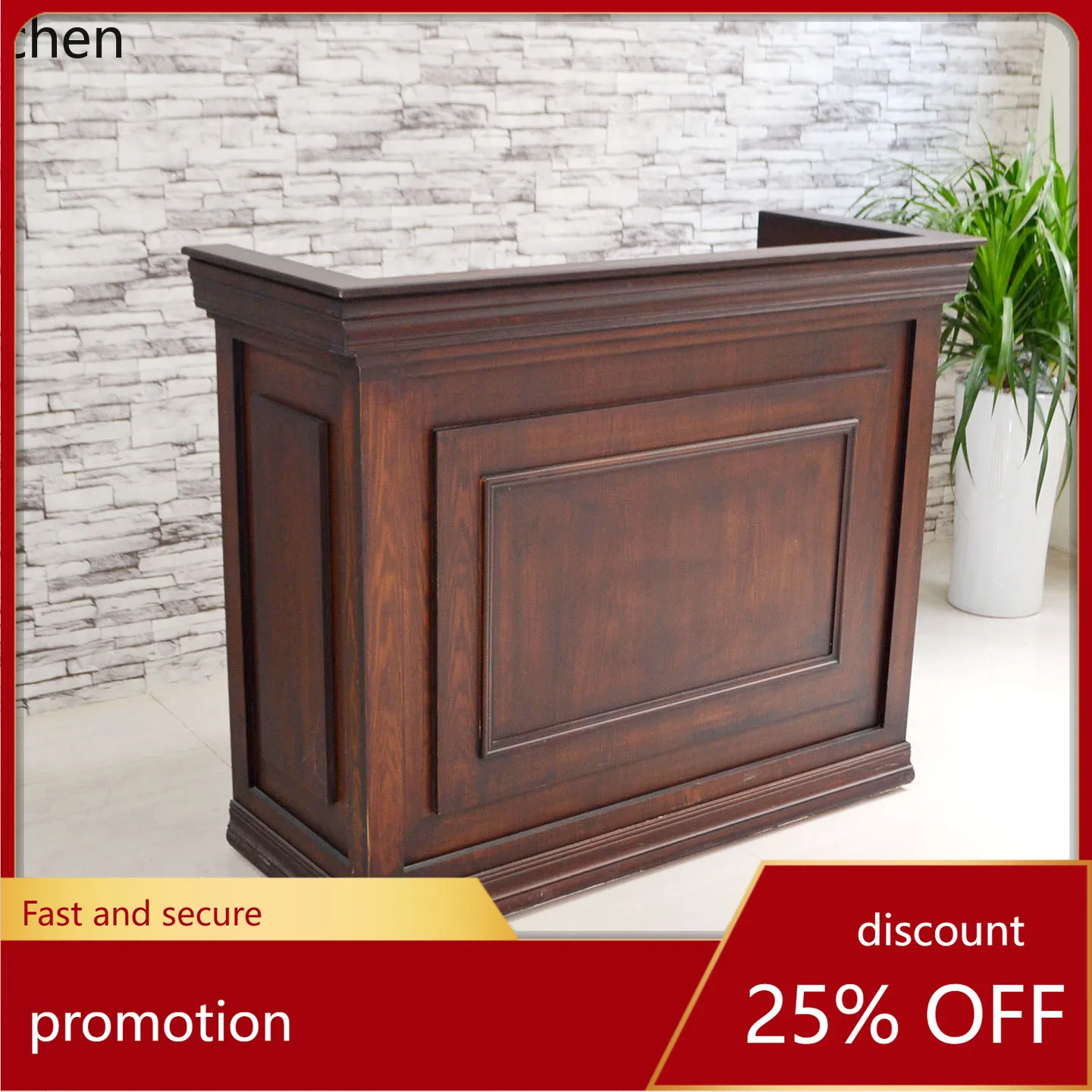 

ZAMLsimple Chinese retro checkout page counter clothing barber shop B & B tea shop bar table