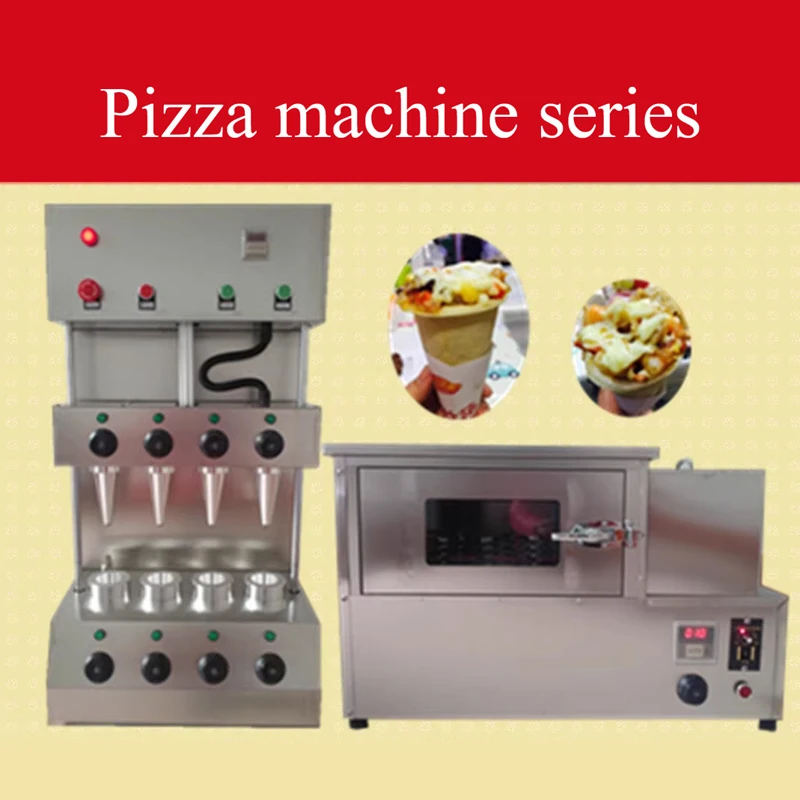 

4pcs Hand Hold Pizza Cone Making Machine With Rotary Oven Pizza Cone Forming Equipment