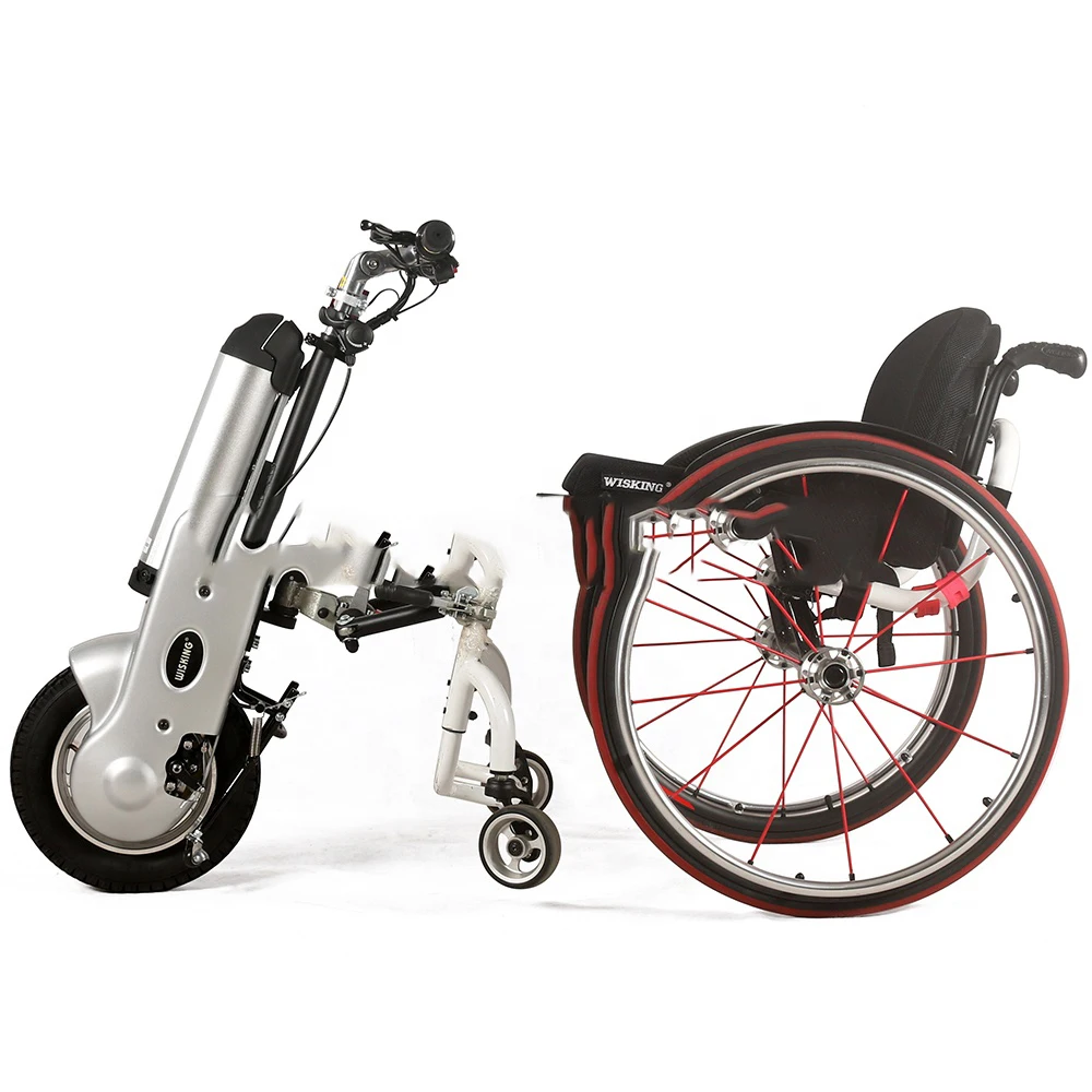 

Disabled Manual Wheelchair Tricycle Electric Locomotion Wheelchair Lithium Battery Light Traction Head