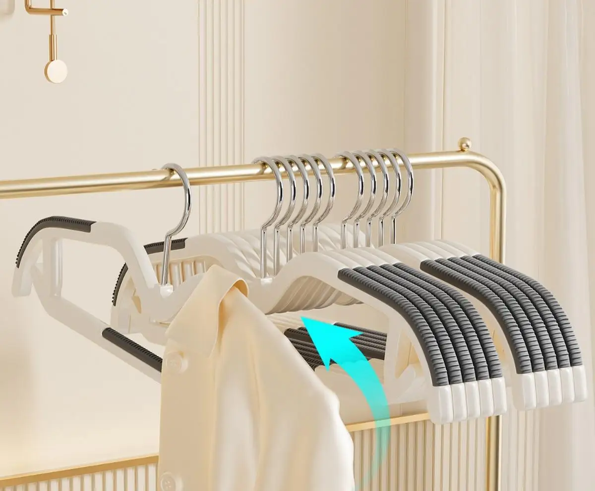 Short Neck Non-slip Clothes Hanger Home Use Space Saving Neck Narrowing Low Hanger Storage High Aesthetic Anti-Shoulder Corner