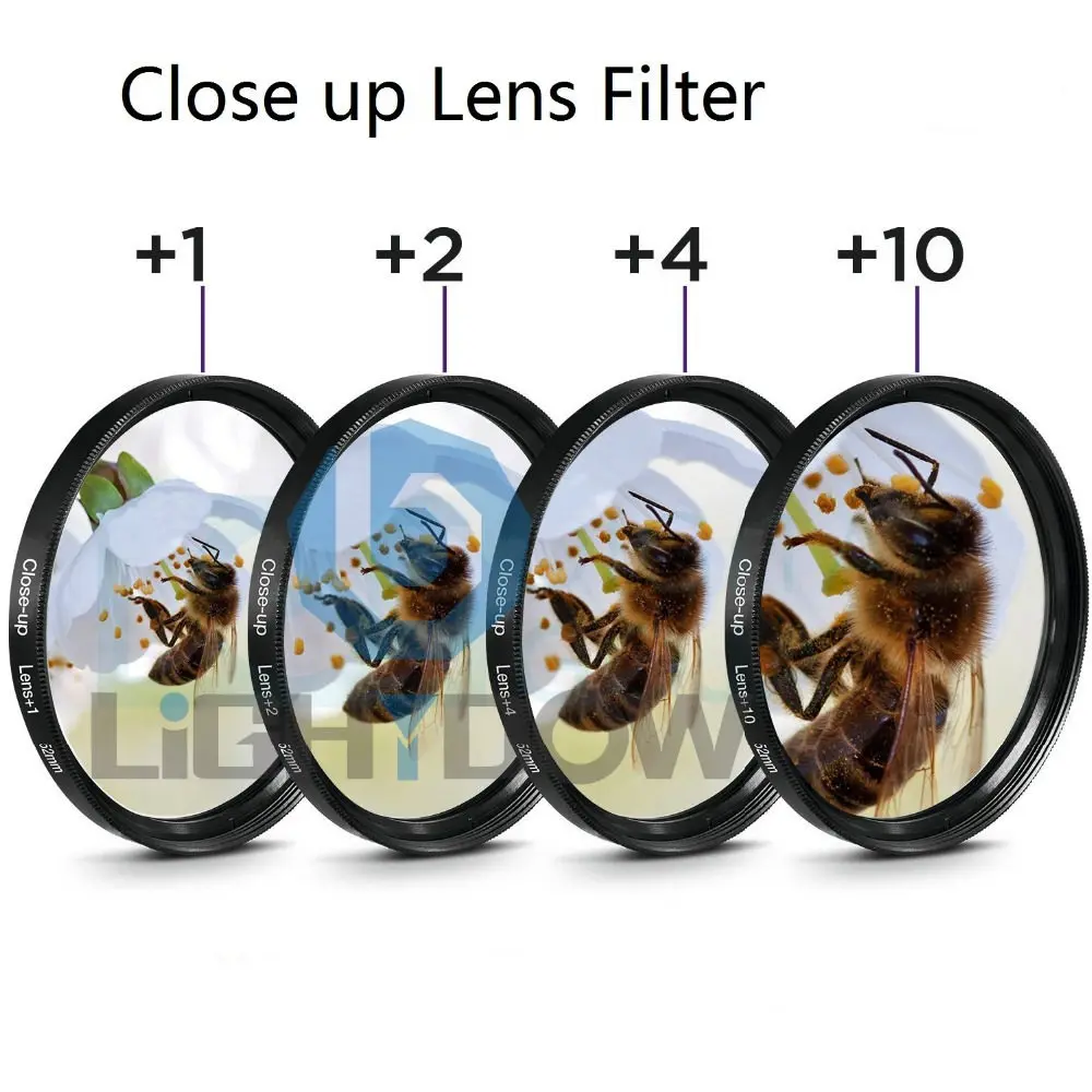 Close-up lens teleconverter camera mirrorless filter 37-82MM+1+2+4+10 times