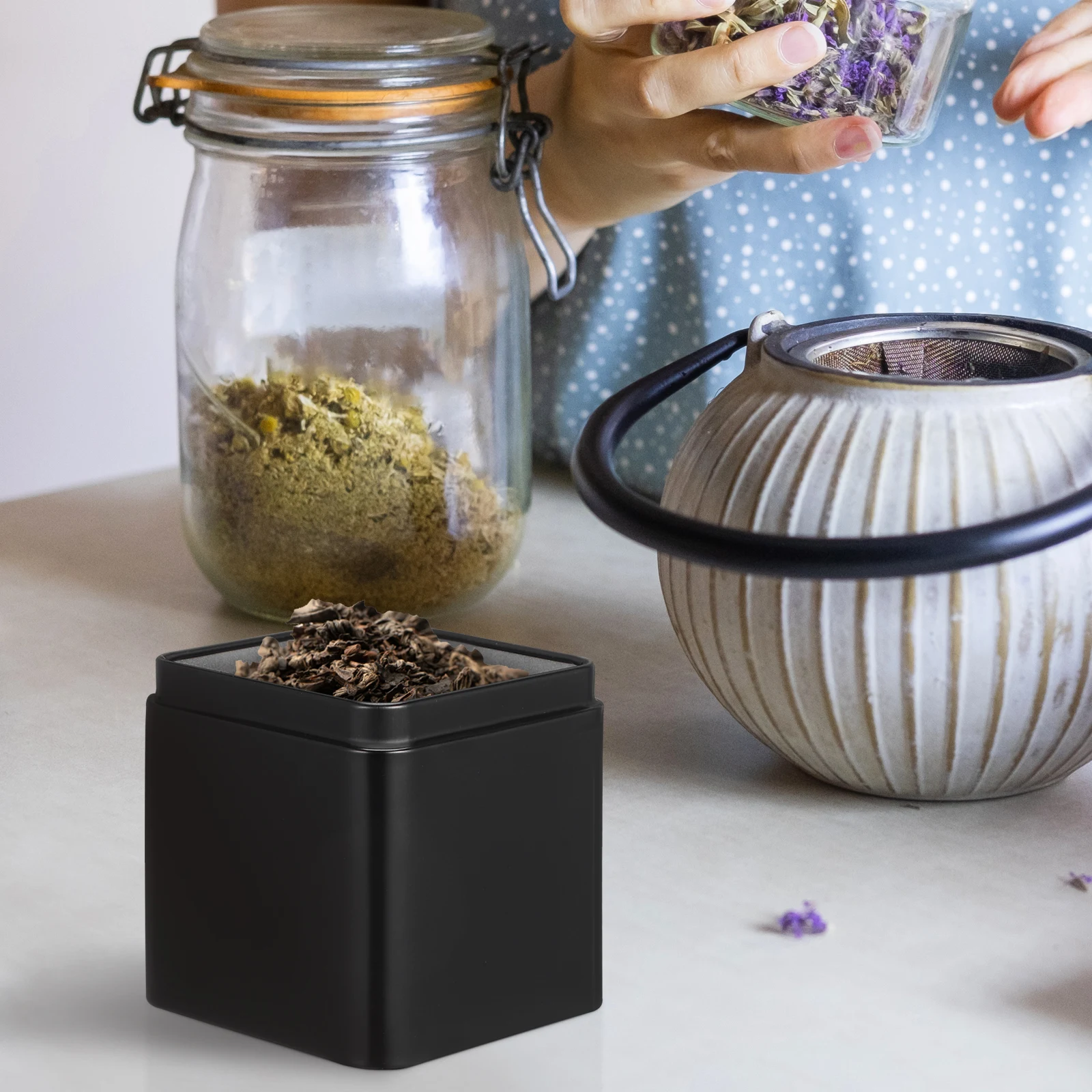 

10pcs Empty Metal Tin Box Portable Storage Container Lid Small Rectangular Tinplate Jar Wedding Bakery Gift Packaging