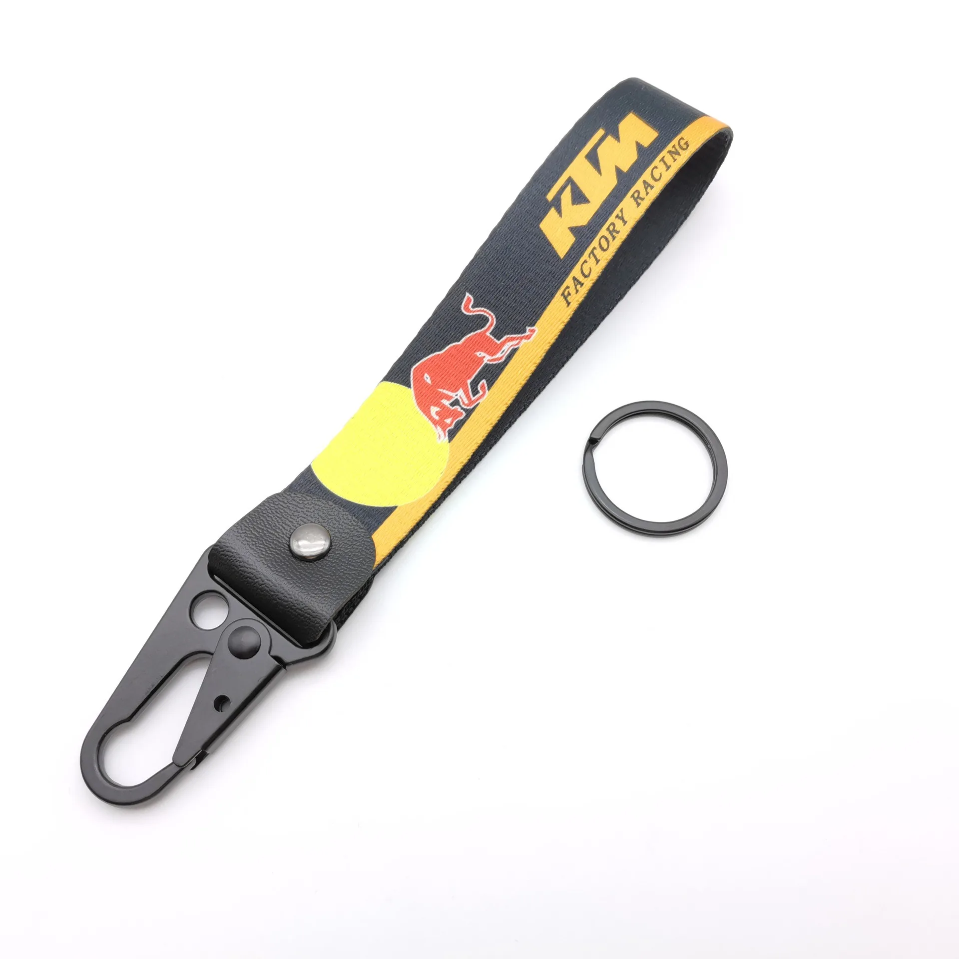 

Motorcycle Keychain Nylon Keyring Racing Bike Tag Moto Fans Emblem Key Lanyard Ornament Gadget Strap For KTM Red Bull Accessory