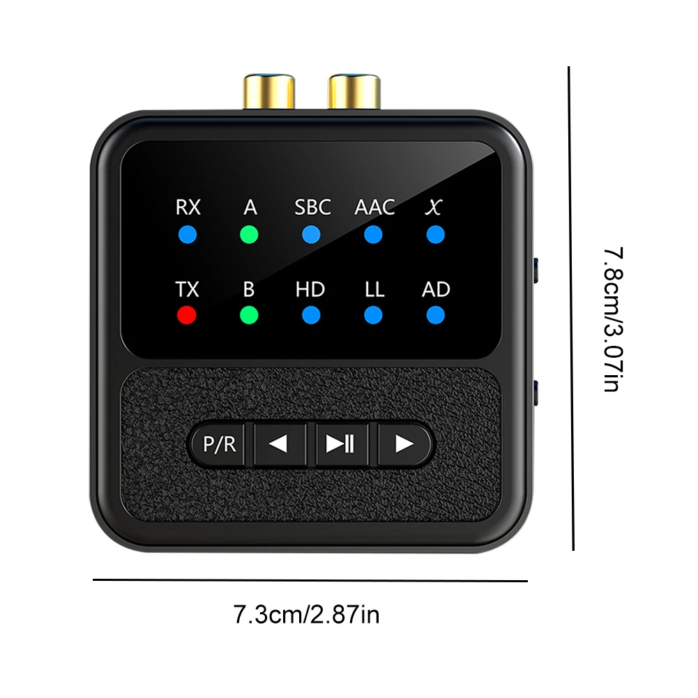 2 in 1 aptX 블루투스 5.4 오디오 수신기 송신기 3.5MM AUX RCA aptX-어댑티브 AD/HD/LL AAC 하이파이 스테레오 음악 무선 어댑터