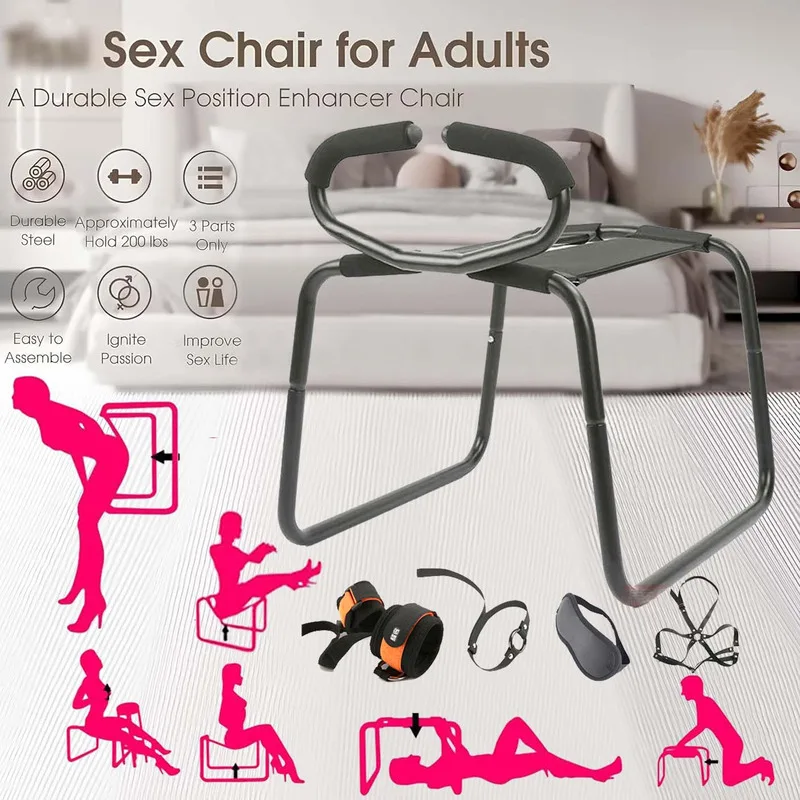 

Toughage Sex Furniture Set Love Position Stool Aid Bouning Chair Handrail With Adult Bondage Kit Erotic Sex Toy For Couple