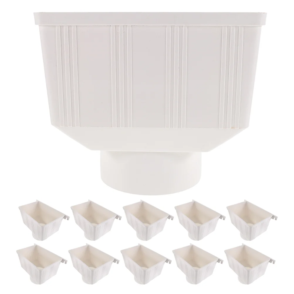 

Water Bucket Gutter Downspout Block Rainwater Collection Gutter Strainer Drainage Connector Filter Sewer Pipe White