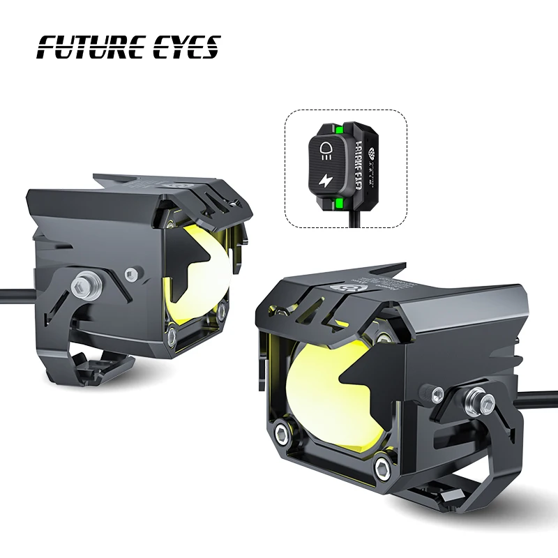 FUTURE EYES F20-X 60W Wired Backlight Switch LED Fog Kits Motorcycle Auxiliary Lights