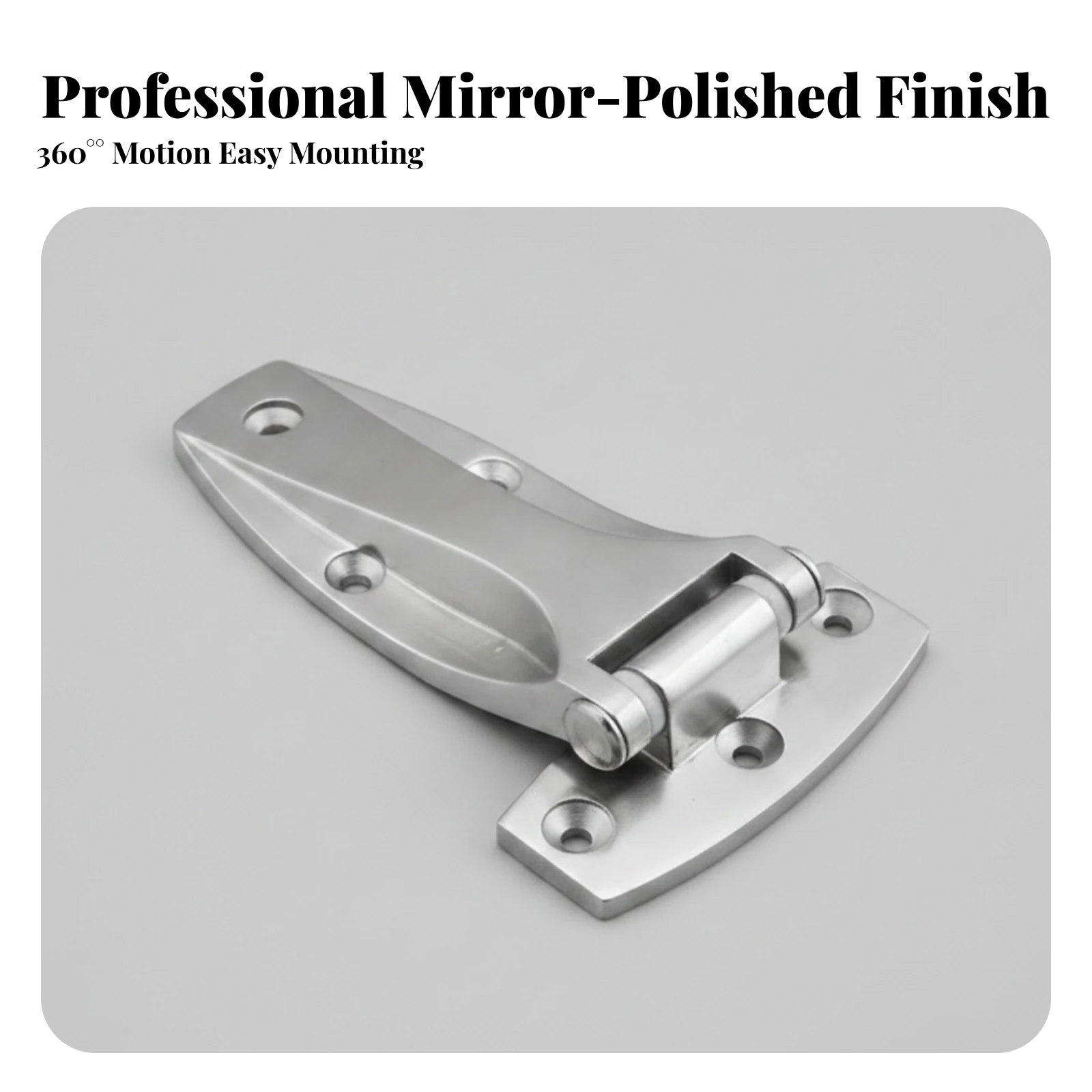 Stainless Steel Hinge Corrosion-Resistant Hinge with Countersunk Holes Hardware 180-Degree Commercial for Builders, Doors