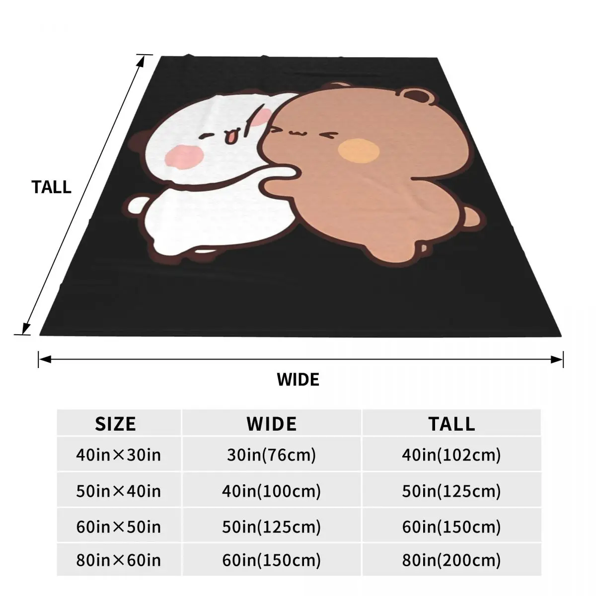 Bear And Panda Bubu Dudu Balloon Skateboard Blanket Travel Office Plush Throw Blanket Bedroom Flannel Bedspread Sofa Bed Cover